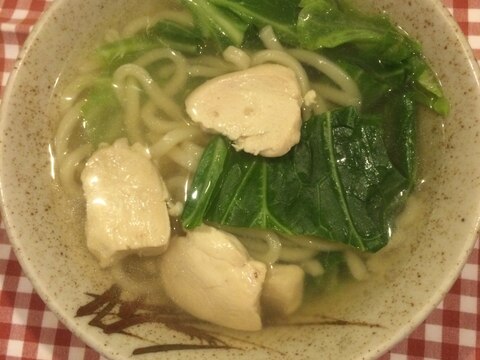 鶏肉とキャベツの煮込みうどん